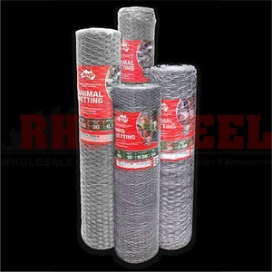 900mm x 50m x 50mm Galvanised Wire Bird Netting Chicken Mesh Garden Roll 12kg - Picture 1 of 2