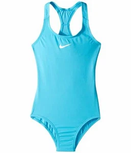 Nike Blue Solid Racerback One-Piece Swimsuit Girl's Size XL L69612 - Picture 1 of 2