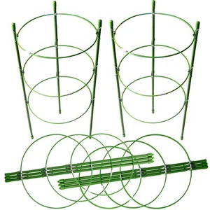 4 PCS Plant Support Cages Tomato Cages Metal Garden Plant Support Ring Plant ... - Picture 1 of 7
