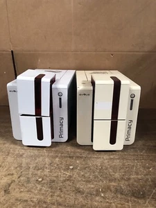 Lot Of 2 Evolis Primacy Simplex Expert Fire Red ID Card Printer PM1H0000RS - Picture 1 of 13