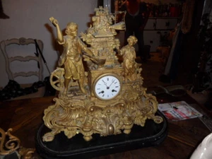 Large Pendulum Bronze 19EME Subject the Blacksmiths - Picture 1 of 6