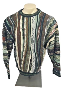 Vintage 90s y2k COOGI Australia Autumn BIGGIE Cosby VAPORWAVE Sweater EUC FIRE L - Bild 1 von 12