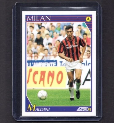 PAULO MALDINI 1991-92 Italian Score Rookie RC Card Soccer AC MILAN #168 Mint PSA - Image 1 of 2
