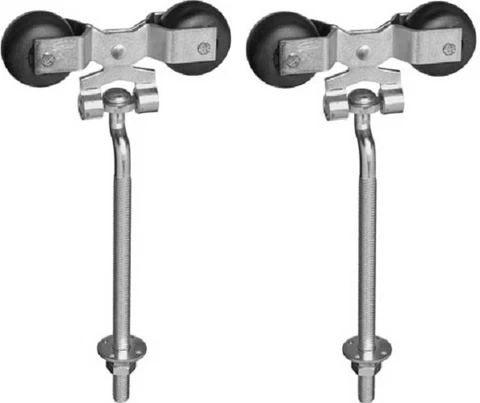 Stanley Mfg N193-714 Pack of 2 Zinc Flexible Barn Door Rollers w Offset Bolt Cover
