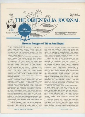 Orientalia журнал том 10 No 3 бронзовые изображения Тибет Непал благовония часы Kendi - Изображение 1 из 3