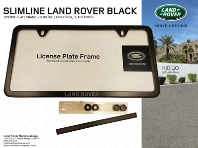 LAND ROVER SLIMLINE BLACK LICENSE PLATE FRAME - VPLCY0099     **FREE SHIPPING!** - Image 1 of 3