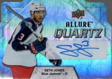 2019-20 Upper Deck Allure Quartz Auto Blue #AQSJ Seth Jones /5 - NM-MT