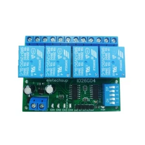 DC5V/12V/24V 4ch Dip Switch relay module Flip-Flop Latch Bistable Self-locking - Picture 1 of 12