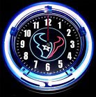 TEXANS LOGO - 11" Blue Neon Wall Clock 