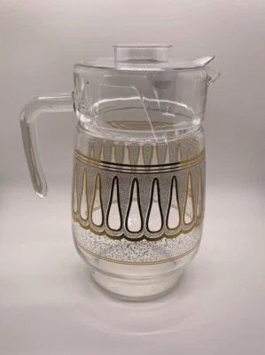 Juego de 2 Jarra de Vidrio ALPINE KITCHEN MCM Diseño Dorado y Plata con Tapa Foto 1 de 4