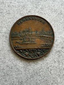 REGENSBURG Medaille Industrie Ausstellung 1849 Bronze 42 mm - Bild 1 von 2