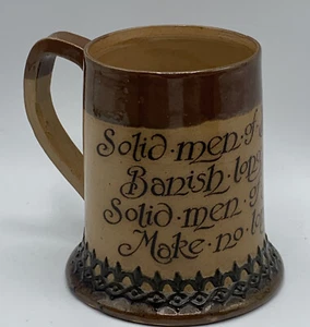 Doulton Lambeth J.McD&S Co. Boston 4""x3,75"" massiv Herren von Boston dekorativer Becher - Bild 1 von 16