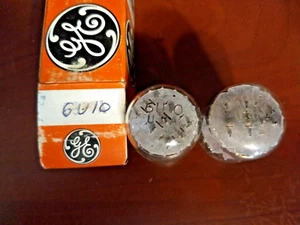 2 RCA / Raytheon 6U10 / 6B10 radio audio electron amplifier vacuum tubes tested - Picture 1 of 4