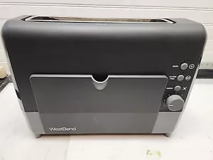 West Bend 77224 Toaster 2 Slice QuikServe Wide Slot Slide Through with Bagel ... - Picture 1 of 11