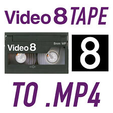 Video8 Tape Transfer to .MP4 Files - $8.00 Per Tape