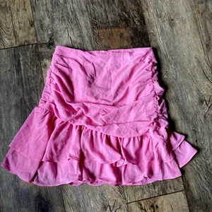 Pink Skirt Tiered Ruffle Fairycore Whimsical Mean Girl Boho Music Y2K Sz S - Picture 1 of 13