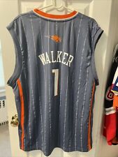 Kemba Walker Charlotte Bobcats Adidas Men’s Blue Pinstripe Basketball Jersey XL