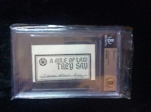 JAMES EARL RAY SIGNED BAS BECKET ENCAPSULATED 100% CERTIFIED MARTIN LUTHER KING - Picture 1 of 2