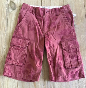 Old Navy Jungen Cargoshorts Tropical Hawaiian Sunwashed Rust Twill Gr. 12 NEU - Bild 1 von 3