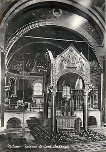 Milano Interno di Sant Ambrogio Italien RPPC Postkarte - Bild 1 von 2