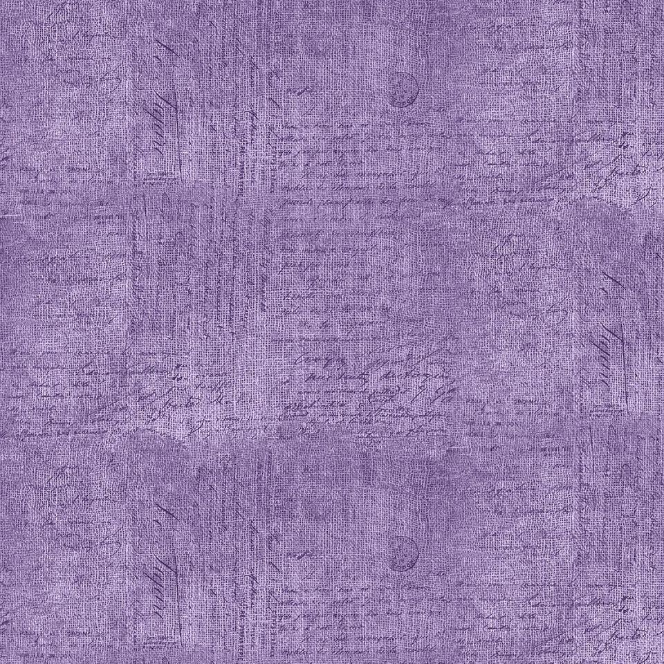 Timeless Treasures Love Letters CD2376 Purple Text on Woven Texture Cotton - Image 1 of 1