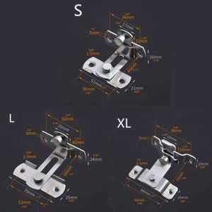 90 Degree Slide Gate Hasp Latches Lock Door Lock Buckle Barn Door Lock - Picture 1 of 10