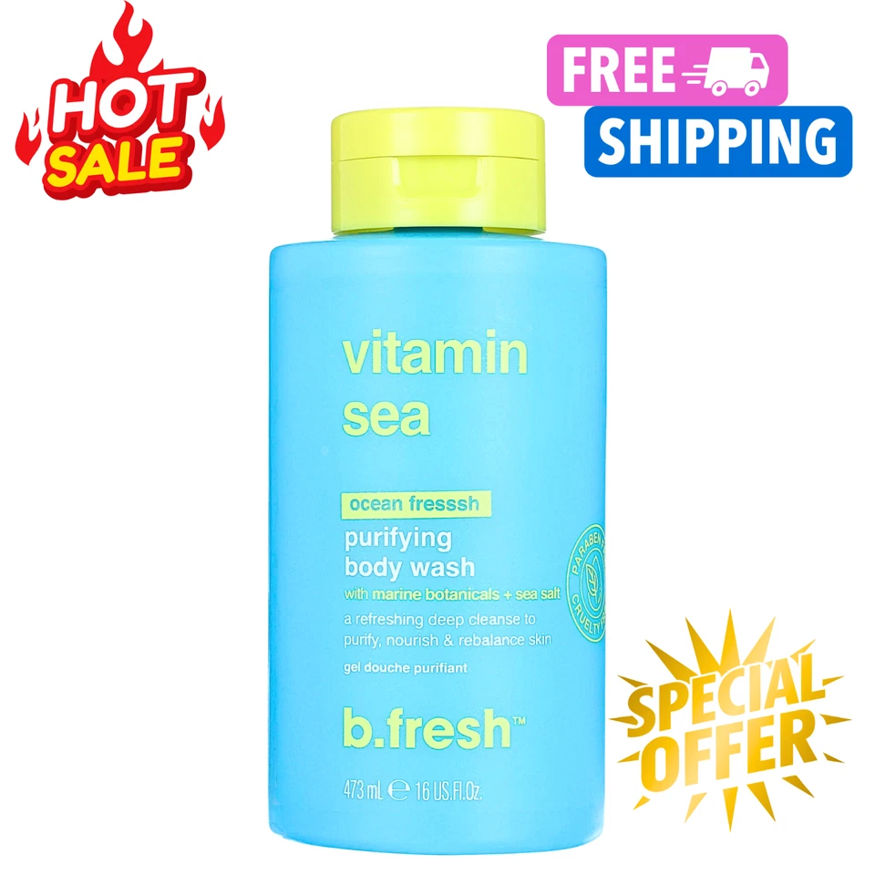B.fresh Vitamin Sea - Jabón corporal purificador nutritivo, 16 fl oz. Foto 1 de 1
