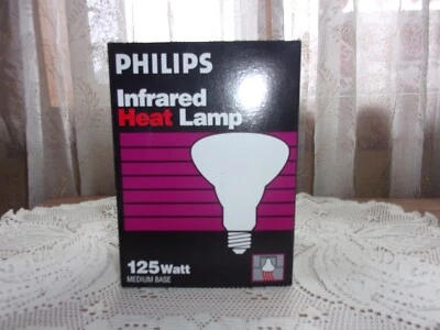 Philips Infrared Heat Lamp light bulb medium base 125 Watt NEW in original box - Image 1 of 4