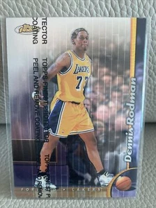 NBA 1998-99 Topps Finest Unpeeled Protective Coating Dennis Rodman LA Lakers - Picture 1 of 3