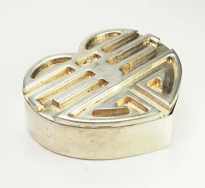 Capello Studio Torino Italy Hand Made Heart Shaped Treasure 800 Silver Pill Box • 472.18$