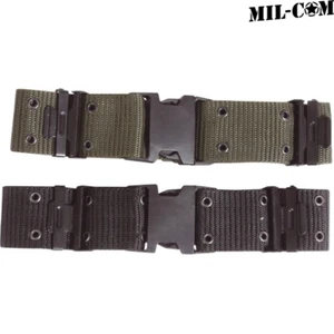 MIL-COM CINTURA PISTOLA SGANCIO RAPIDO STILE ESERCITO TESSITURA NYLON NERO VERDE OLIVA - Foto 1 di 1