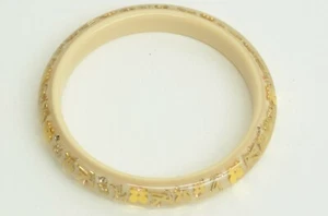 Authentic Louis Vuitton Cream Slip On Bracelet Monogram Logo Bangle Jewelry - Picture 1 of 4