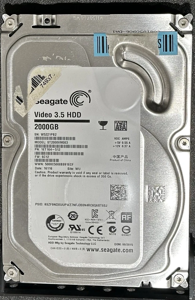Seagate Video 3.5 2TB ,Intern - Bild 1 von 1
