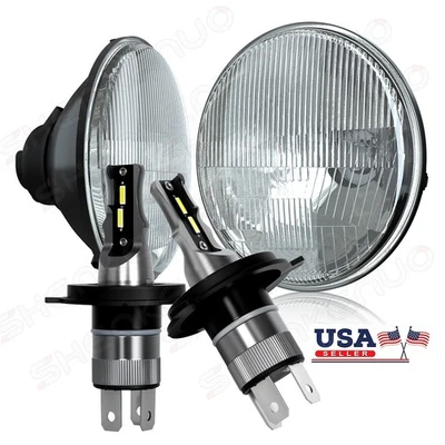 Par de faros LED de 7" aptos para camioneta Chevrolet C10 1962 1963 1964 1965-1980 Foto 1 de 4