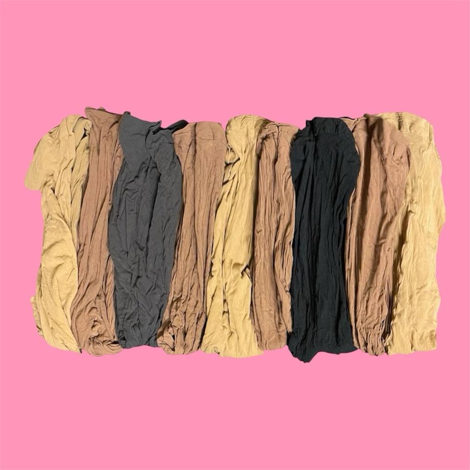 Lote de 9 Pantimedias Medias de Nylon Medias Bronceado Tostado Negro Para Mujer Regular Foto 1 de 1