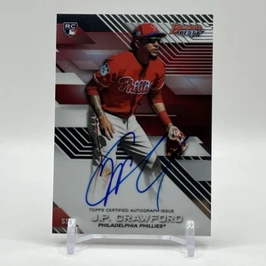 2017 Bowman’s Best #B17-JC JP Crawford RC Auto On Card Phillies Mariners - Picture 1 of 2