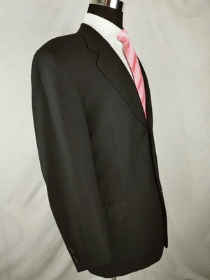 Canali Blazer Mens 44L Black Three Button Wool Suit Jacket Sport Coat 54 EU - Image 1 of 4
