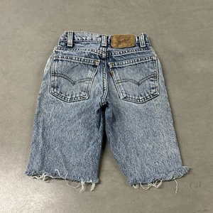 Vintage 90s Levis 550 Orange Tab Denim Jean Shorts Youth Size 8 Slim (22x8.5) - Picture 1 of 9