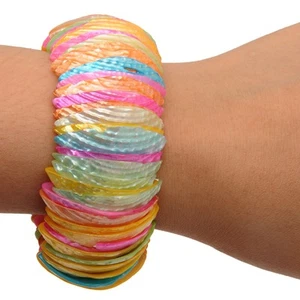 Multi Color Handcrafted Sea Shell Pearl Bracelet/Adjustable Wrist Band BS-1133 - Picture 1 of 3