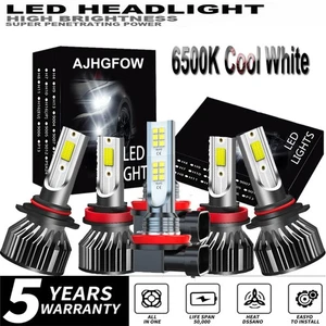 6x Combo LED Headlight Bulbs Fog Light For RAM 1500 2019-2022 Hi/Low Beam - Picture 1 of 14