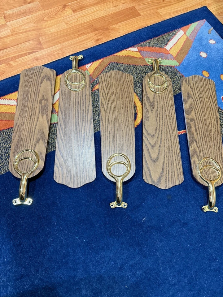 5 aspas de ventilador de techo universales reversibles - roble y cerezo (borgoña) Foto 1 de 2