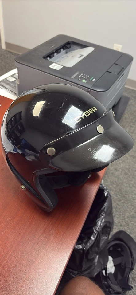 CASCO MOTO CIBER CARA ABIERTA NEGRO, TALLA XLARGE Foto 1 de 3