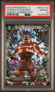 2023 DRAGON BALL SUPER CARD GAME #BT23-140 UI GOKU STATE/GODS SECRET RARE PSA 10 - Imagen 1 de 2