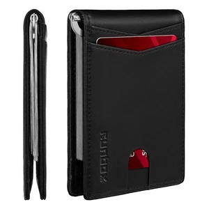 Schmale Geldklammer Brieftaschen für Männer RFID Schutz 8 Karten Halter Minimalistisch Klein... - Bild 1 von 8