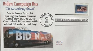 Autobús de campaña Joe Biden día de inauguración 2021 AFDCS, sin Malarkey especial Iowa City - Imagen 1 de 1