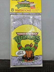 1989 TEENAGE MUTANT NINJA TURTLES PARTY EINLADUNGEN MIRAGE TMNT - Bild 1 von 4