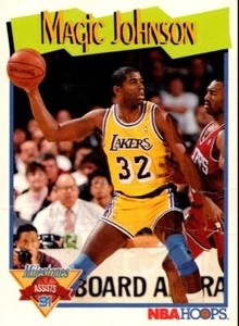 1991-92 Hoops Magic Johnson Los Angeles Lakers #316 - Picture 1 of 2