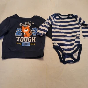 Baby Boy Clothes 6-9 Months Long Sleeve Shirt One Piece Jumper Gerber Garanimals - Picture 1 of 7