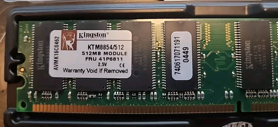 Kingston 512MB, DDR ,184 PIN , PC-2700 ( Model: KTM8854/512 ) - Image 1 of 3