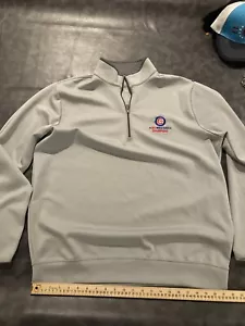 Antigua Gray 1/4 Zip Chicago Cubs World Series 2016 Sweatshirt Jacket Size XL - Picture 1 of 8